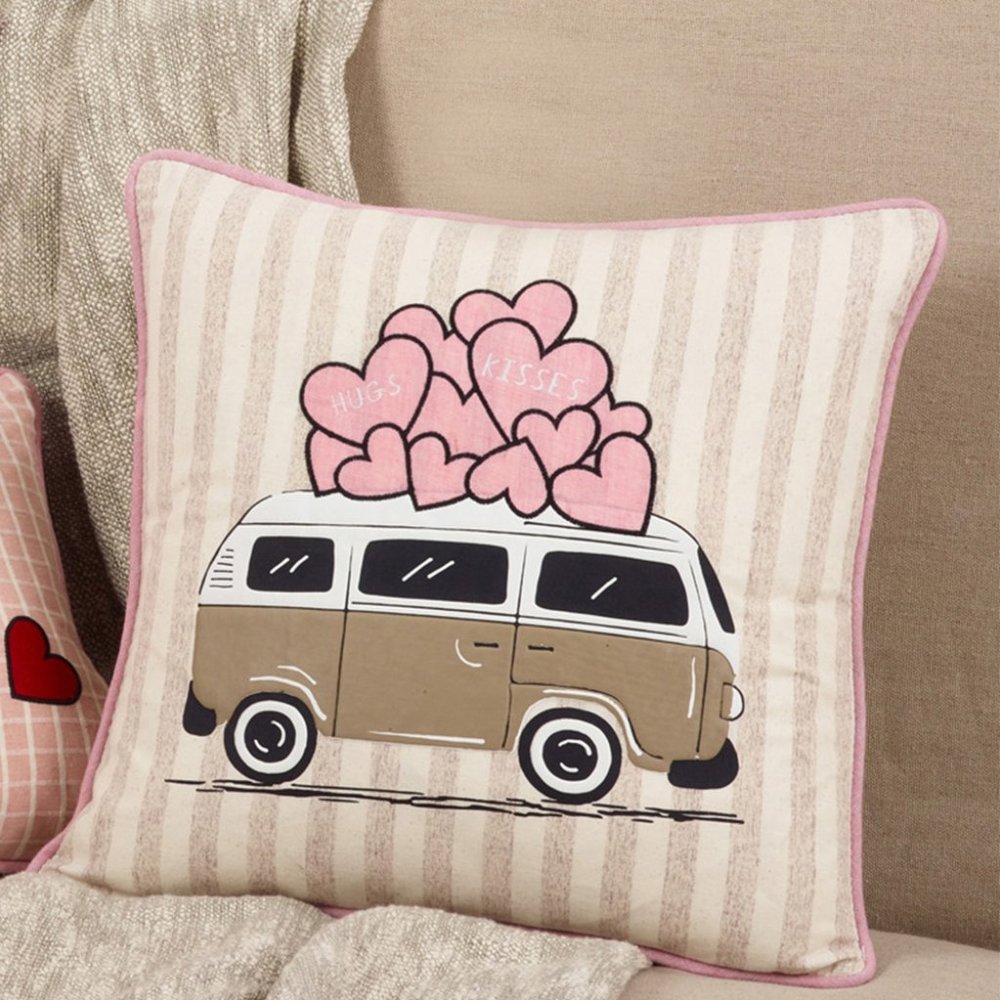 LOVE BUS 17" Decorative Throw Pillow Cover